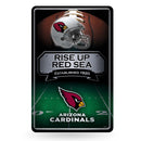 Cardinals - Az 11X17 Large Embossed Metal Wall Sign