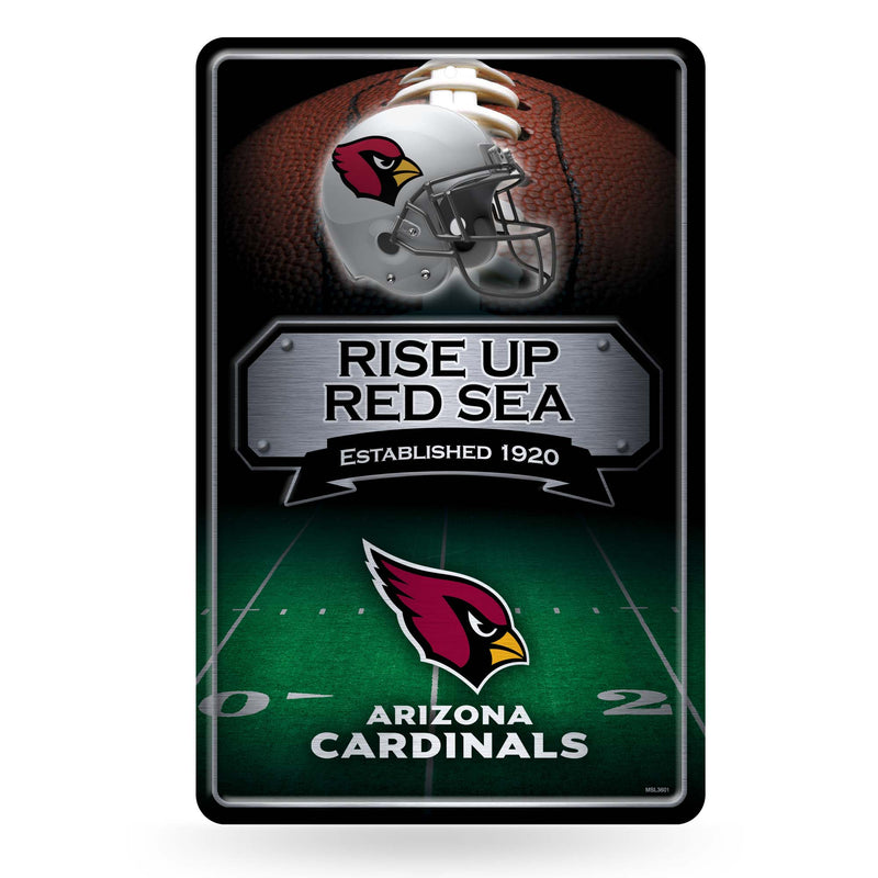 Cardinals - Az 11X17 Large Embossed Metal Wall Sign