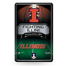 Illinois Fighting Illini Large Metal Sign (11 X 17)