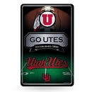 Utah University 11X17 Large Embossed Metal Wall Sign