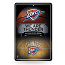 Oklahoma City Thunder Large Metal Sign (11 X 17)