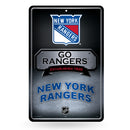 Rangers - Ny 11X17 Large Embossed Metal Wall Sign