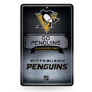 Penguins 11X17 Large Embossed Metal Wall Sign