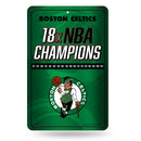 Boston Celtics 18 Time NBA Champions Large Raw Metal Sign (11x17")