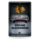Chicago Blackhawks 11X17 Large Embossed Metal Wall Sign