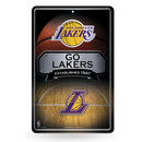 Los Angeles Lakers 11X17 Large Embossed Metal Wall Sign