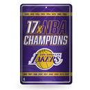 Los Angeles Lakers Large Metal Sign (11 X 17)