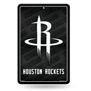Houston Rockets Large Metal Sign - Carbon Fiber Design