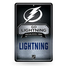 Lightning 11X17 Large Embossed Metal Wall Sign