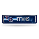 NFL Tennessee Titans Metal Street Sign 4" x 15" Home Décor - Bedroom - Office - Man Cave By Rico Industries