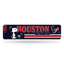 Houston Texans Peanuts Game Day 4x15 Inch Metal Street Sign