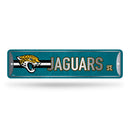 NFL Jacksonville Jaguars Metal Street Sign 4" x 15" Home Décor - Bedroom - Office - Man Cave By Rico Industries