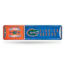 Florida Gators 2025 NCAA Men's Basketball National Champions Metal Street Sign (4" x 15")