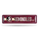 NCAA Florida State Seminoles Metal Street Sign 4" x 15" Home Décor - Bedroom - Office - Man Cave By Rico Industries