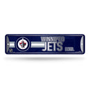 NHL Winnipeg Jets Metal Street Sign 4" x 15" Home Décor - Bedroom - Office - Man Cave By Rico Industries