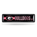 NCAA Georgia Bulldogs Metal Street Sign 4" x 15" Home Décor - Bedroom - Office - Man Cave By Rico Industries