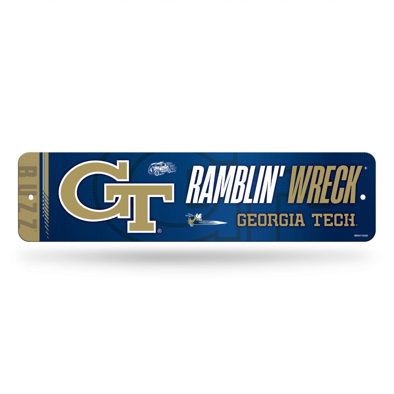 Georgia Tech Hand Sign Georgia Tech Yellow Jackets Team Slogan Metal Street Sign