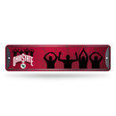 Ohio State Buckeyes O-H-I-O Hand Sign Metal Street Sign (4" x 15")