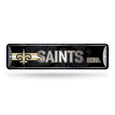 NFL New Orleans Saints Metal Street Sign 4" x 15" Home Décor - Bedroom - Office - Man Cave By Rico Industries