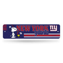 New York Giants Peanuts Game Day 4x15 Inch Metal Street Sign