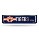 NCAA Auburn Tigers Metal Street Sign 4" x 15" Home Décor - Bedroom - Office - Man Cave By Rico Industries