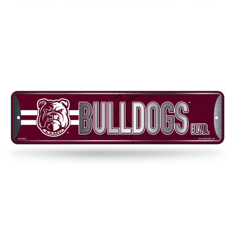 Alabama A&M Bulldogs Metal Street Sign (4x15")