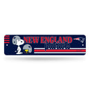 New England Patriots Peanuts Game Day 4x15 Inch Metal Street Sign