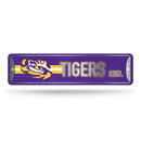 NCAA LSU Tigers Metal Street Sign 4" x 15" Home Décor - Bedroom - Office - Man Cave By Rico Industries