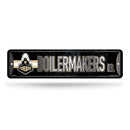 NCAA Purdue Boilermakers Metal Street Sign 4" x 15" Home Décor - Bedroom - Office - Man Cave By Rico Industries