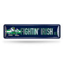 NCAA Notre Dame Fighting Irish Metal Street Sign 4" x 15" Home Décor - Bedroom - Office - Man Cave By Rico Industries