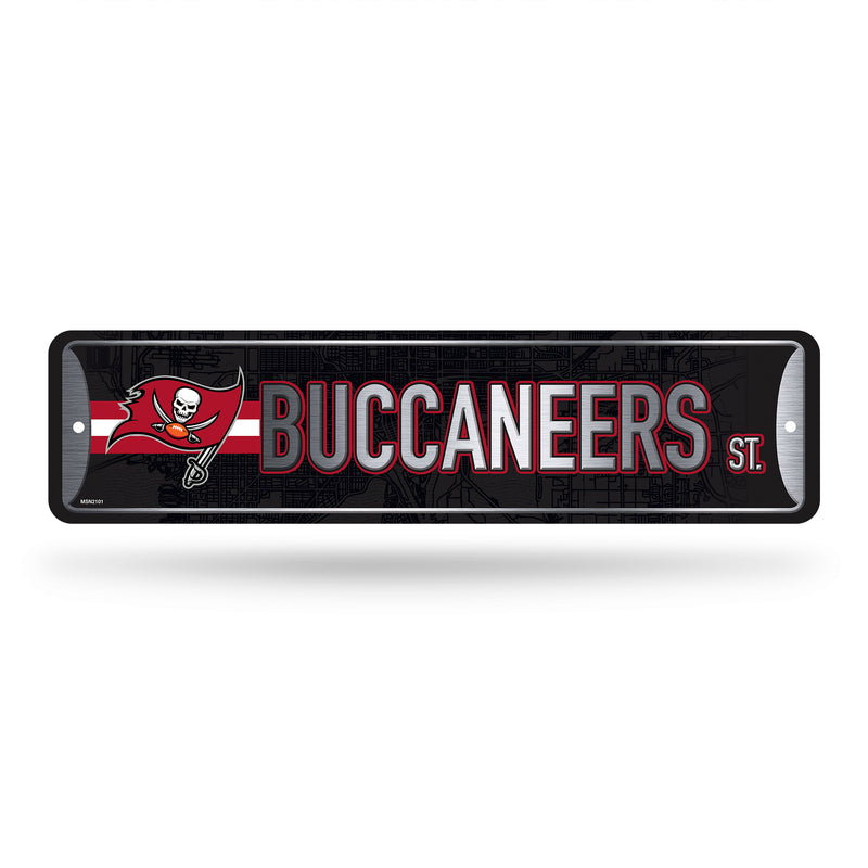 NFL Tampa Bay Buccaneers Metal Street Sign 4" x 15" Home Décor - Bedroom - Office - Man Cave By Rico Industries