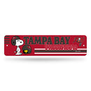 Tampa Bay Buccaneers Peanuts Game Day 4x15 Inch Metal Street Sign