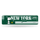 New York Jets Peanuts Game Day 4x15 Inch Metal Street Sign