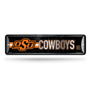 NCAA Oklahoma State Cowboys Metal Street Sign 4" x 15" Home Décor - Bedroom - Office - Man Cave By Rico Industries