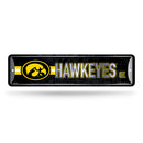 NCAA Iowa Hawkeyes Metal Street Sign 4" x 15" Home Décor - Bedroom - Office - Man Cave By Rico Industries
