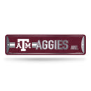 NCAA Texas A&M Aggies Metal Street Sign 4" x 15" Home Décor - Bedroom - Office - Man Cave By Rico Industries