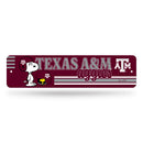 Texas A&M Aggies Peanuts Game Day 4x15 Inch Metal Street Sign