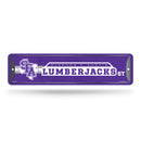 NCAA Stephen F. Austin Lumberjacks Metal Street Sign 4" x 15" Home Décor - Bedroom - Office - Man Cave By Rico Industries