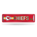 NFL Kansas City Chiefs Metal Street Sign 4" x 15" Home Décor - Bedroom - Office - Man Cave By Rico Industries