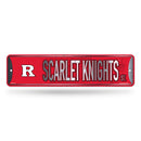 Rutgers Scarlet Knights Metal Street Sign (4x15")