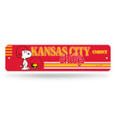 Kansas City Chiefs Peanuts Game Day 4x15 Inch Metal Street Sign