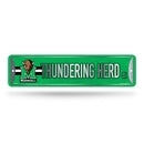 NCAA Marshall Thundering Herd Metal Street Sign 4" x 15" Home Décor - Bedroom - Office - Man Cave By Rico Industries