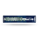 NFL Seattle Seahawks Metal Street Sign 4" x 15" Home Décor - Bedroom - Office - Man Cave By Rico Industries