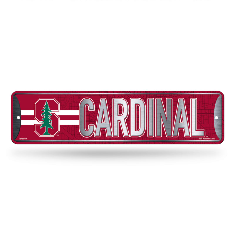 Stanford Cardinal Metal Street Sign (4x15")