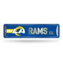 NFL Los Angeles Rams Metal Street Sign 4" x 15" Home Décor - Bedroom - Office - Man Cave By Rico Industries