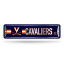 NCAA Virginia Cavaliers Metal Street Sign 4" x 15" Home Décor - Bedroom - Office - Man Cave By Rico Industries