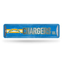 NFL Los Angeles Chargers Metal Street Sign 4" x 15" Home Décor - Bedroom - Office - Man Cave By Rico Industries