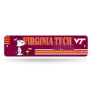 Virginia Tech Hokies Peanuts Game Day 4x15 Inch Metal Street Sign