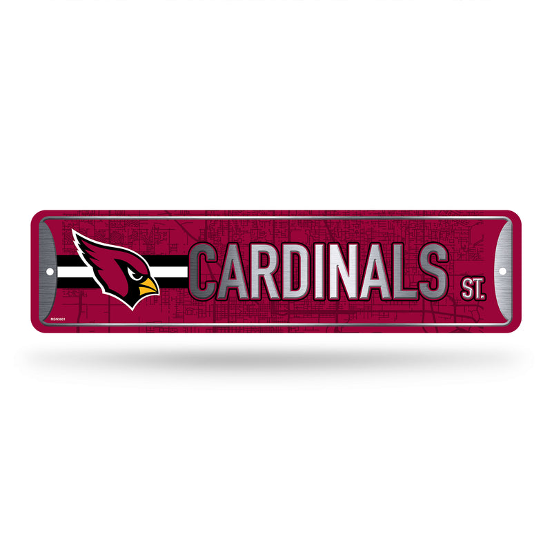 NFL Arizona Cardinals Metal Street Sign 4" x 15" Home Décor - Bedroom - Office - Man Cave By Rico Industries