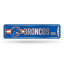 NCAA Boise State Broncos Metal Street Sign 4" x 15" Home Décor - Bedroom - Office - Man Cave By Rico Industries